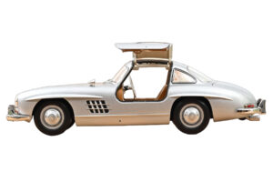 Mercedes 300 SL W198 Gullwing Srebrn Norev 1:18 183857 Kovina – slika 4 od 5