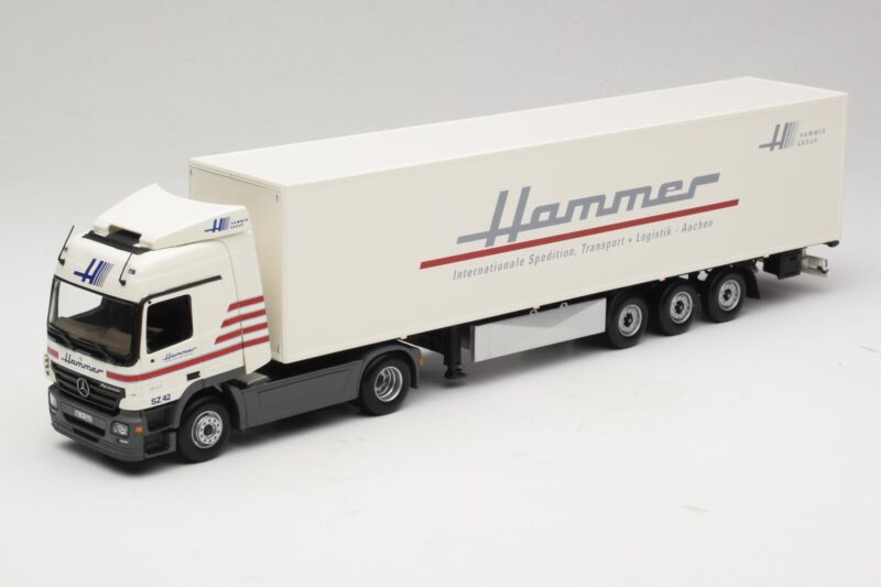 Mercedes Actros 1844LS Koffersattelzug Hammer Aachen Minichamps 1:43 499039105 Kovina