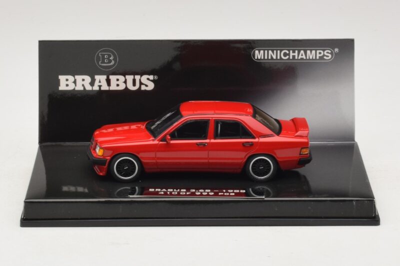 Mercedes Brabus 3.6S 190E W201 Rdeč Minichamps 1:43 Mercedes Brabus 3.6S 190E W201 Rdeč Minichamps 1:43 437032600 Kovina