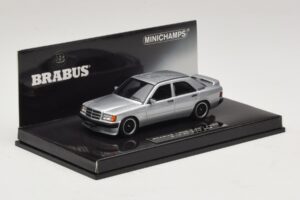 Mercedes Brabus 3.6S 190E W201 Srebrna Minichamps 1:43 437032604 Kovina – slika 2 od 5