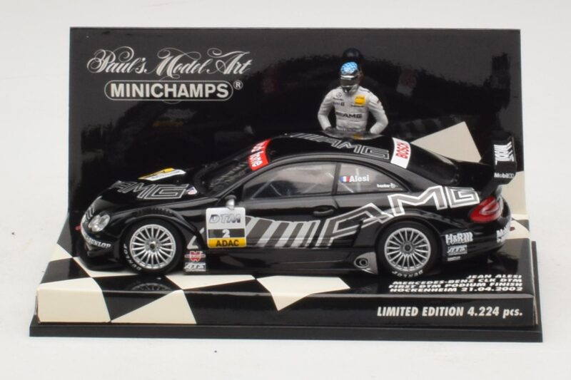 Mercedes CLK DTM #2 J. Alesi First DTM Podium Finish Hockenheim 2002 Minichamps 1:43 400023292 Kovina