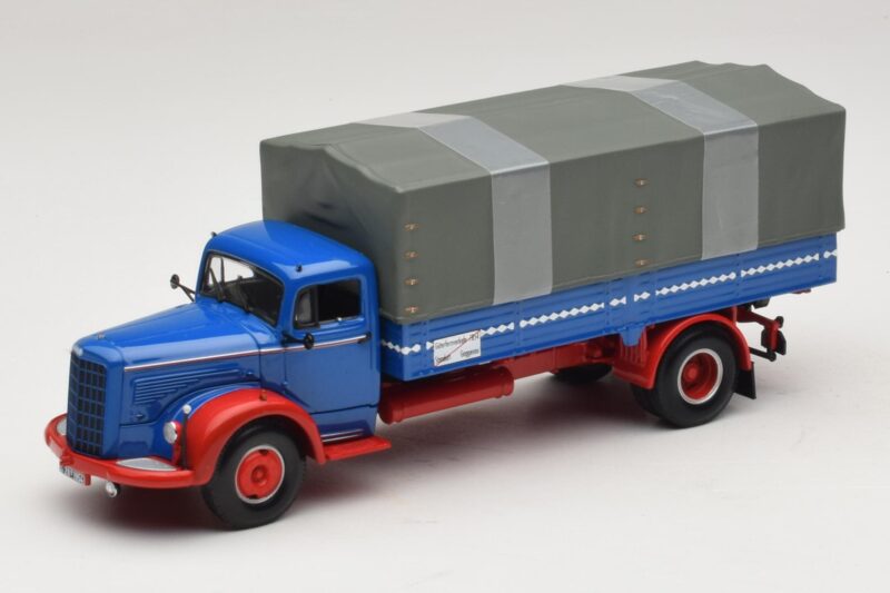 Mercedes L 315 Kamion s Ploščadjo Moder Rdeč Minichamps 1:43 439034420 Kovina