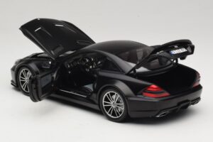 Mercedes SL65 AMG R230 Black Series Matt Black Minichamps 1:18 100038121 Kovina – slika 5 od 8