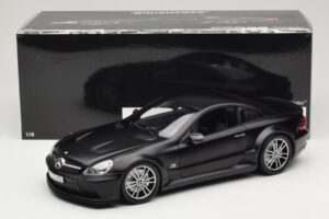 Mercedes SL65 AMG R230 Black Series Matt Black Minichamps 1:18 100038121 Kovina – slika 8 od 8