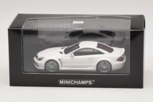 Mercedes SL65 AMG R230 Black Series Mat Bela Minichamps 1:43 400038222 Kovina – slika 4 od 4