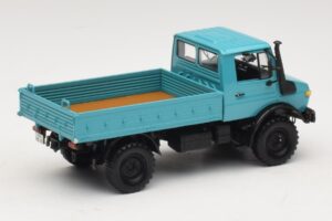 Mercedes Unimog 1300 L Kamion s Ploščadjo Moder Minichamps 1:43 439033020 Kovina – slika 2 od 6