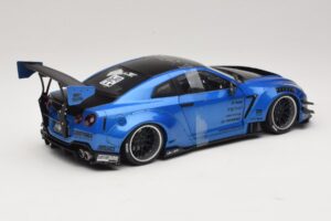 Nissan GT-R R35 Liberty Walk Work T2 Modra Metalik Solido 1:18 S1805801 Kovina – slika 2 od 6