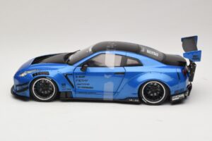 Nissan GT-R R35 Liberty Walk Work T2 Modra Metalik Solido 1:18 S1805801 Kovina – slika 3 od 6