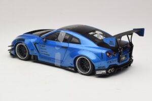 Nissan GT-R R35 Liberty Walk Work T2 Modra Metalik Solido 1:18 S1805801 Kovina – slika 5 od 6