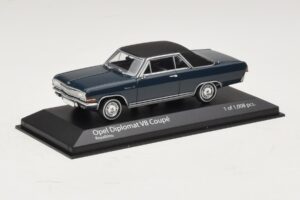 Opel Diplomat A V8 Coupe Temno Modra Minichamps 1:43 400048021 Kovina – slika 2 od 4
