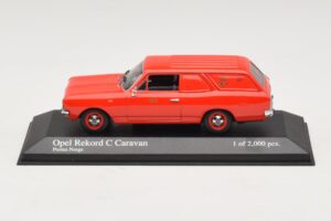 Opel Rekord Caravan Norwegian Post Minichamps 1:43 433046195 Kovina