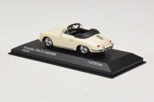 Porsche 356 B Kabriolet Slonokoščena Bela Minichamps 1:43 400064332 Kovina – slika 3 od 4
