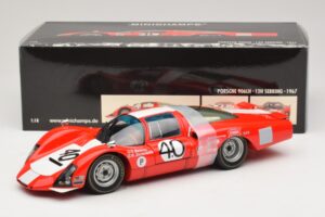 Porsche 906 LH Squadra Tartaruga #40 D. Spoerry / R. Steinemann 12 Hours of Sebring 1967 Minichamps 1:18 100676140 Kovina – slika 8 od 8