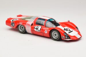 Porsche 906 LH Squadra Tartaruga #40 D. Spoerry / R. Steinemann 12 Hours of Sebring 1967 Minichamps 1:18 100676140 Kovina – slika 6 od 8