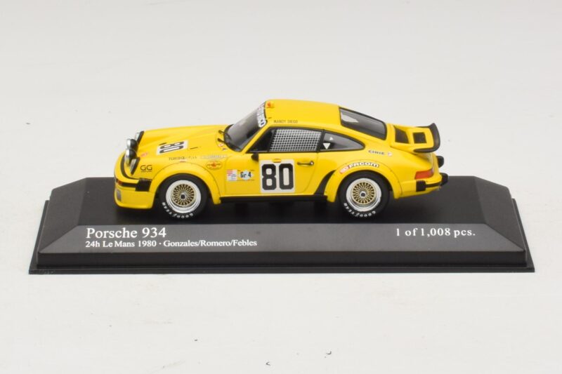 Porsche 911 934 #80 Gonzalez / Romero 24 Hours of Le Mans 1980 Minichamps 1:43 400806480 Kovina