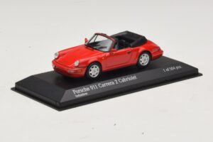 Porsche 911 964 Carrera 2 Cabriolet Rdeč Minichamps 1:43 430067330 Kovina – slika 2 od 4