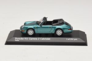 Porsche 911 964 Carrera 2 Cabriolet Turkizna Minichamps 1:43 430067332 Kovina