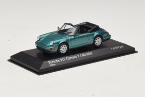 Porsche 911 964 Carrera 2 Cabriolet Turkizna Minichamps 1:43 430067332 Kovina – slika 2 od 4