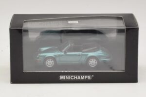 Porsche 911 964 Carrera 2 Cabriolet Turkizna Minichamps 1:43 430067332 Kovina – slika 4 od 4