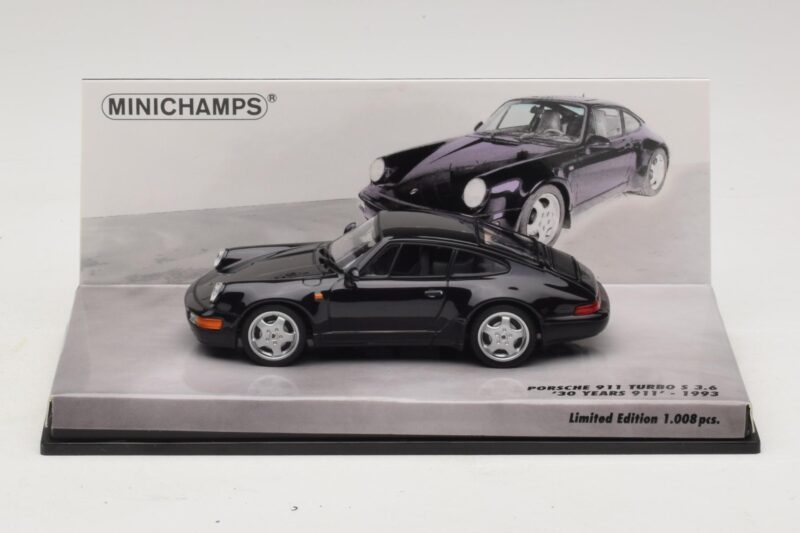 Porsche 911 964 Turbo S 3.6 30. Obletnica Črn Minichamps 1:43 436069171 Kovina
