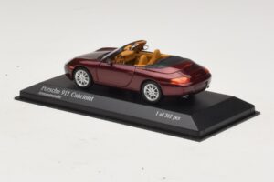 Porsche 911 996 Kabriolet Rdeča Kovinska Minichamps 1:43 400061092 Kovina – slika 3 od 4