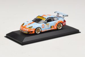 Porsche 911 996 GT3 RSR Gulf #73 Lefort / Lambert 1000km Spa 2005 Minichamps 1:43 400056473-P1 Kovina – slika 2 od 4