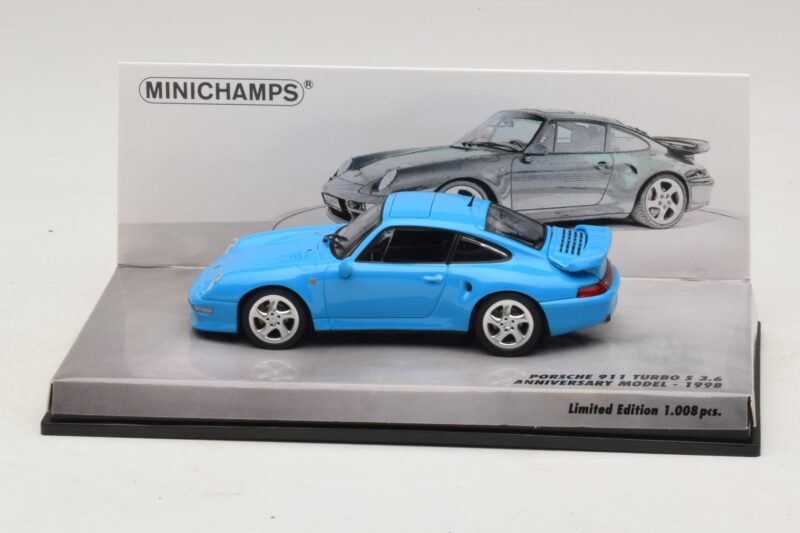 Porsche 911 996 Turbo S 3.6 Jubilejna Izdaja Moder Minichamps 1:43 Porsche 911 996 Turbo S 3.6 Jubilejna Izdaja Moder Minichamps 1:43 436069270 Kovina