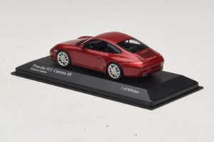 Porsche 911 997 Carrera 4S Red Metallic Minichamps 1:43 400066422 Kovina – slika 3 od 4
