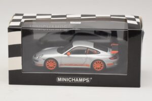 Porsche 911 997 GT3 RS Srebrna Oranžna Minichamps 1:43 403066013 Kovina – slika 4 od 4