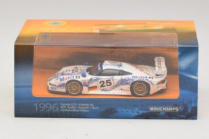 Porsche 911 GT1 #25 B. Wollek / T. Boutsen / H-J. Stuck 24 Hours of Le Mans 1996 Minichamps 1:43 403966625 Kovina – slika 5 od 5