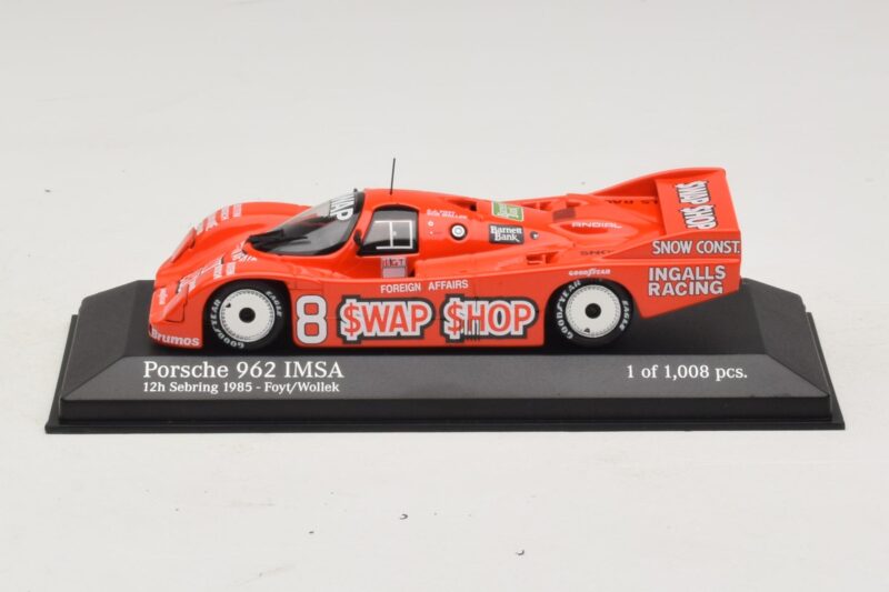Porsche 962 IMSA #8 A.J. Foyt / B. Wollek 12 Hours of Sebring 1985 Minichamps 1:43 400856508 Kovina