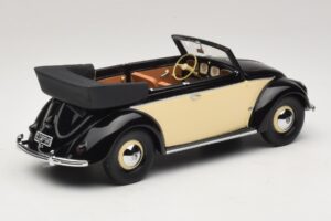 Volkswagen Beetle Kabriolet Črna Krem Minichamps 1:18 107054131 Smola – slika 2 od 6