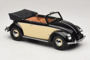 Volkswagen Beetle Kabriolet Črna Krem Minichamps 1:18 107054131 Smola – slika 4 od 6
