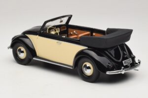 Volkswagen Beetle Kabriolet Črna Krem Minichamps 1:18 107054131 Smola – slika 5 od 6