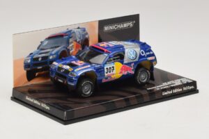 Volkswagen Race Touareg Red Bull #307 B. Saby / M. Perin Dakar Rally 2005 Minichamps 1:43 436055307 Kovina – slika 2 od 5