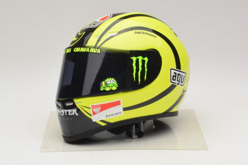 Čelada AGV V. Rossi MotoGP Valencia Test 2009 Minichamps 1:2 327100066 Diecast