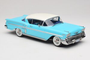 Chevrolet Bel Air Impala Coupe Turkizna & Kremna KK-Scale 1:18 KKDC181593 Kovina – slika 4 od 6