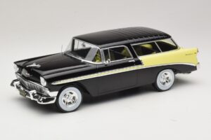 Chevrolet Bel Air Nomad Custom Črn & Svetlo Rumena KK-Scale 1:18 KKDC181293 Kovina