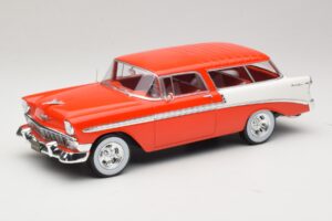 Chevrolet Bel Air Nomad Custom Svetlo Rdeča & Bel KK-Scale 1:18 KKDC181291 Kovina
