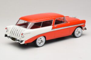 Chevrolet Bel Air Nomad Custom Svetlo Rdeča & Bel KK-Scale 1:18 KKDC181291 Kovina – slika 2 od 6