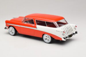 Chevrolet Bel Air Nomad Custom Svetlo Rdeča & Bel KK-Scale 1:18 KKDC181291 Kovina – slika 5 od 6