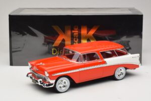 Chevrolet Bel Air Nomad Custom Svetlo Rdeča & Bel KK-Scale 1:18 KKDC181291 Kovina – slika 6 od 6