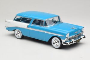 Chevrolet Bel Air Nomad Turkizna & Bel KK-Scale 1:18 KKDC181292 Kovina – slika 4 od 6