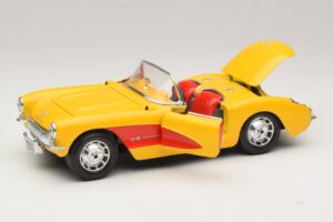 Chevrolet Corvette C1 Kabriolet Rumen Rdeč Bburago 1:18 3034-M2 Kovina – slika 2 od 8