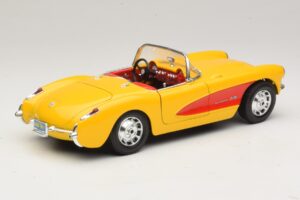 Chevrolet Corvette C1 Kabriolet Rumen Rdeč Bburago 1:18 3034-M2 Kovina – slika 3 od 8