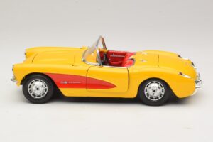 Chevrolet Corvette C1 Kabriolet Rumen Rdeč Bburago 1:18 3034-M2 Kovina – slika 4 od 8