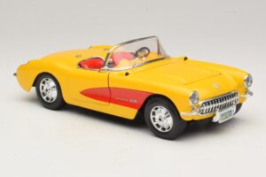 Chevrolet Corvette C1 Kabriolet Rumen Rdeč Bburago 1:18 3034-M2 Kovina – slika 6 od 8