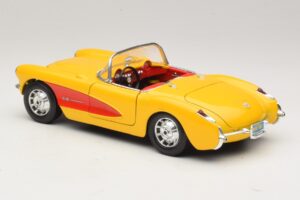 Chevrolet Corvette C1 Kabriolet Rumen Rdeč Bburago 1:18 3034-M2 Kovina – slika 7 od 8