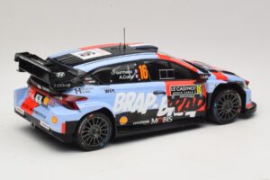 Hyundai i20 N Rally1 #16 A. Fourmaux / A. Coria Rally Monte Carlo 2026 IXO 1:18 18RMC270A Kovina – slika 2 od 6