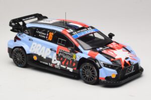 Hyundai i20 N Rally1 #16 A. Fourmaux / A. Coria Rally Monte Carlo 2026 IXO 1:18 18RMC270A Kovina – slika 4 od 6